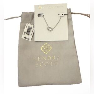 Kendra Scott Chelsea Silver Pendant Necklace NWT